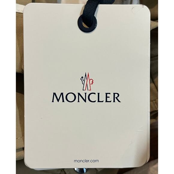 Moncler Gabardine Basic Stretch Drawstring Pants Tan Size 48 IT/US 32 - Picture 13 of 16